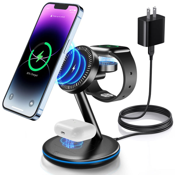 3-in-1 Wireless Charger Station for Apple (18W) - Digitxe Electronics Default Title