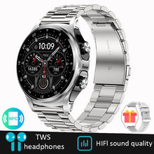 Smart Watch for Men with NFC (2023) - Digitxe Electronics Silver Steel Strip