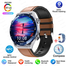 SMART New NFC Smart Watch for Men (2024) - Digitxe Electronics Blue Leather