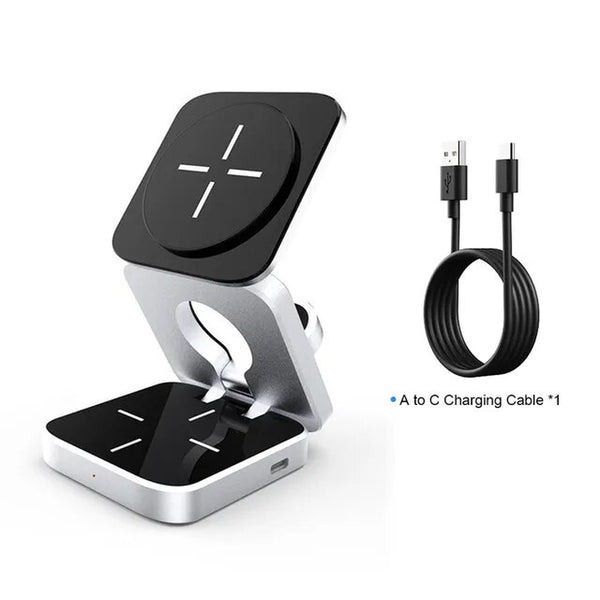 Foldable Magnetic Wireless Charger Stand for iPhone - Digitxe Electronics Only Charger Holder