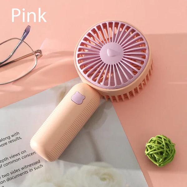 Mini Portable Fans Handheld USB Rechargeable Fan Air Cooler Outdoor Travel Hand Fans Ventilation Fan