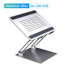 4 Port USB3.0 Foldable Laptop Stand Aluminum Notebook Riser Desktop Laptop Cooling Stand for Macbook Dell