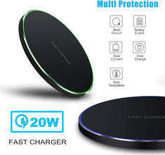 Fast Wireless Charger,20W Max Wireless Charging Pad Compatible with Iphone 14/15/13/12/SE/11/11 Pro/Xs Max/Xr/X/8,Airpods; Wireless Charge Mat for Samsung Galaxy S23/S22/Note,Pixel/Lg G8 7 - Digitxe Electronics